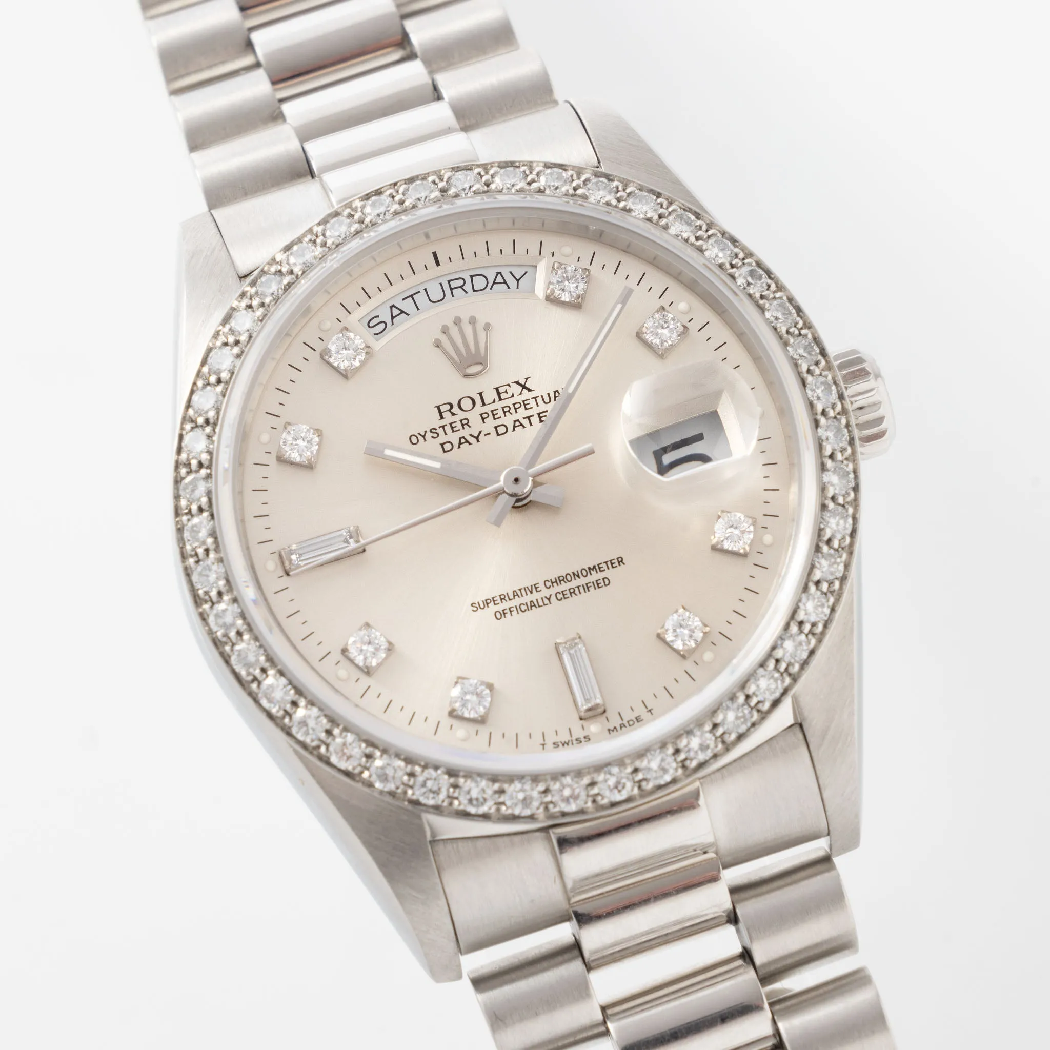 Rolex Day-Date ref. 18046 Platinum with big diamond dial