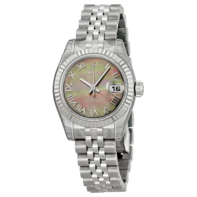 Rolex Lady Datejust 26 Black Mother of Pearl Dial Stainless Steel Jubilee Bracelet Automatic Watch 179174BMRJ