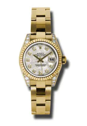 Rolex Lady Datejust 26 Meteorite Dial 18K Yellow Gold Oyster Bracelet Automatic Watch 179238MTDO