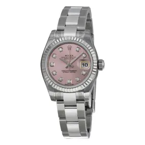 Rolex Lady Datejust 26 Pink Dial Stainless Steel Oyster Bracelet Automatic Watch 179174PDO