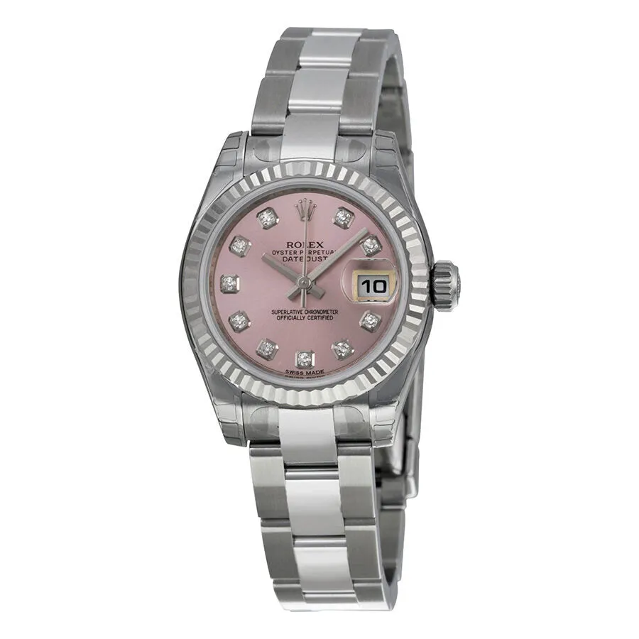 Rolex Lady Datejust 26 Pink Dial Stainless Steel Oyster Bracelet Automatic Watch 179174PDO