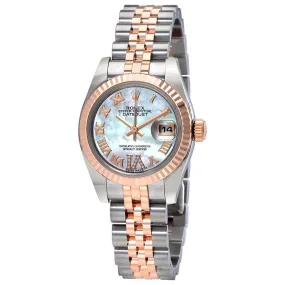 Rolex Lady Datejust Mother of Pearl Roman Numeral Diamond Dial Automatic Watch 179173MRDJ