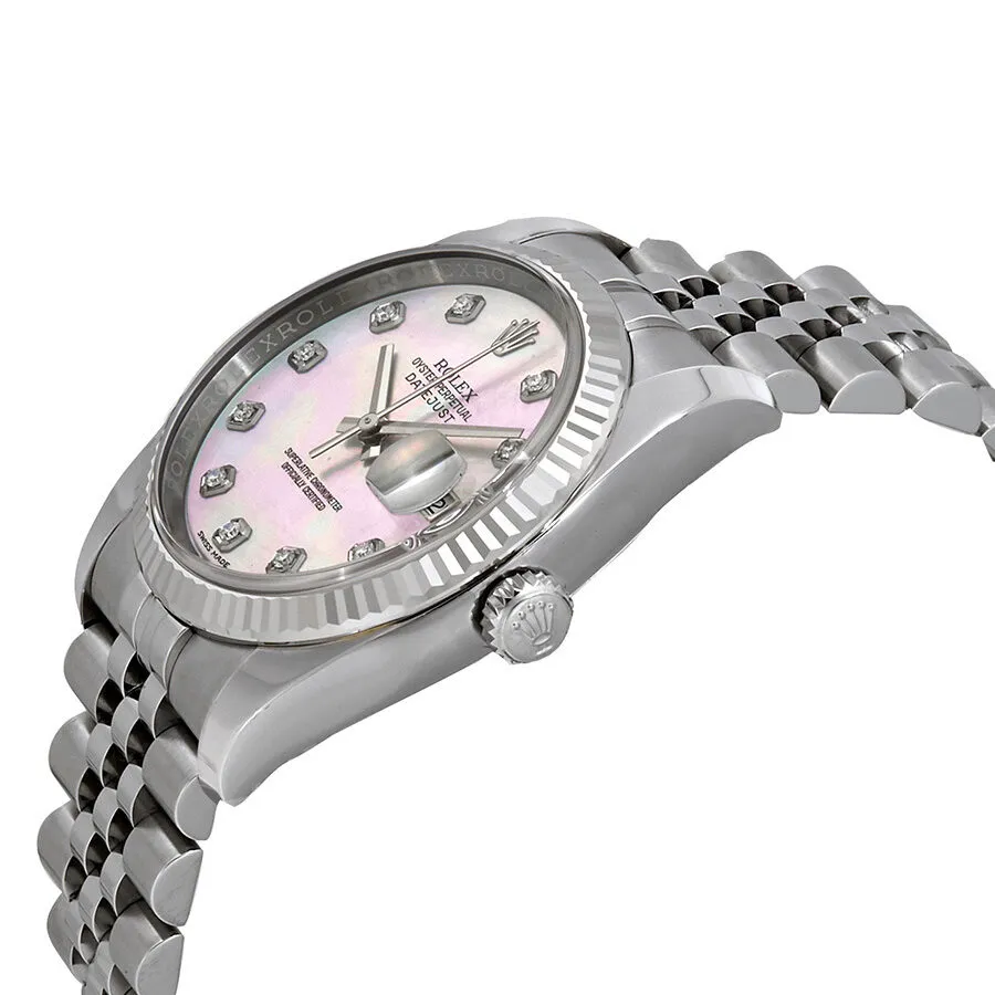 Rolex Oyster Perpetual 36 mm Mother of Pearl Dial Stainless Steel Jubilee Bracelet Automatic Men's Watch 116234MDJ
