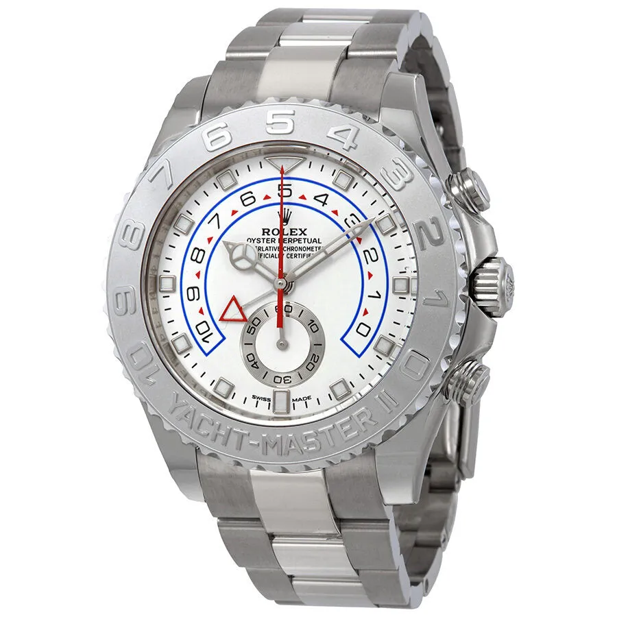 Rolex Yacht-Master II White Dial Automatic Men's 18k White Gold and Platinum Oyster Watch 116689-0002