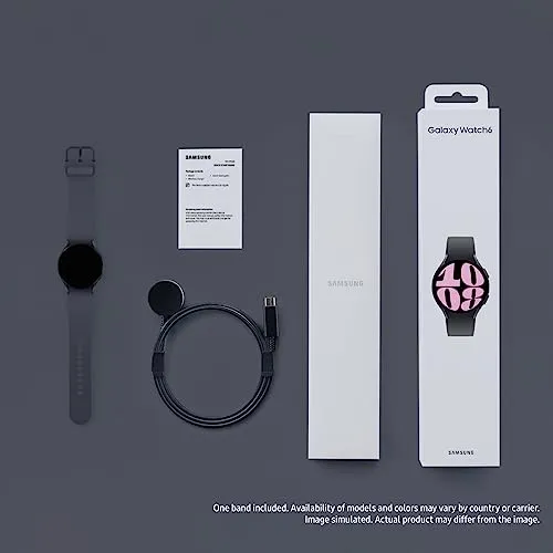 SAMSUNG Galaxy Watch 6 40mm Bluetooth Smartwatch, Fitness Tracker, Personalized HR Zones, Advanced Sleep Coaching, Heart Monitor, BIA Sensor, Health Wellness Insights, Big Screen, US Version, Graphite