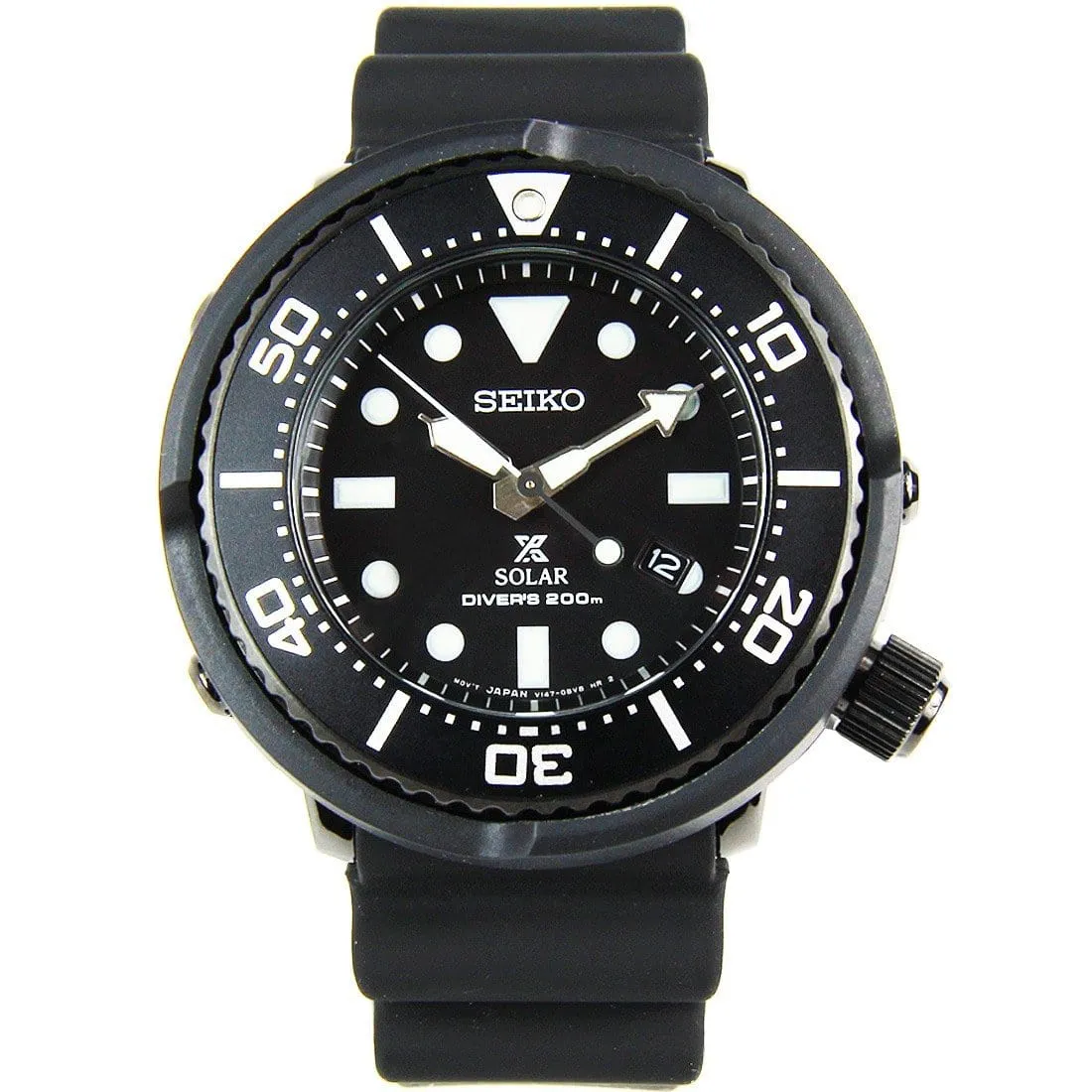 SBDN049J Seiko Solar Prospex JDM Analog 200M Black Dial Male Divers Watch
