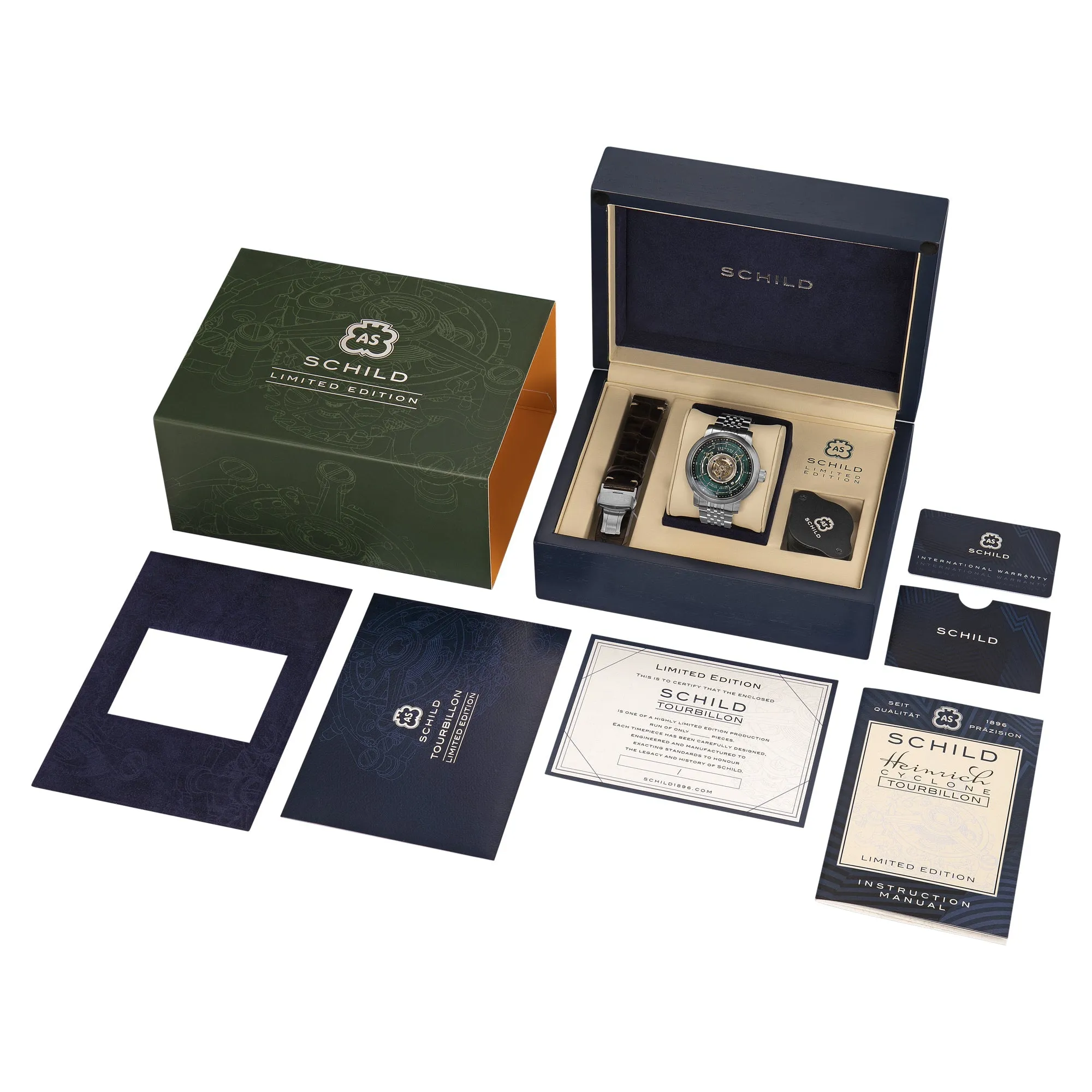 Schild Heinrich Cyclone Tourbillon Limited Edition Sage Green Men's Watch SC-1011-66