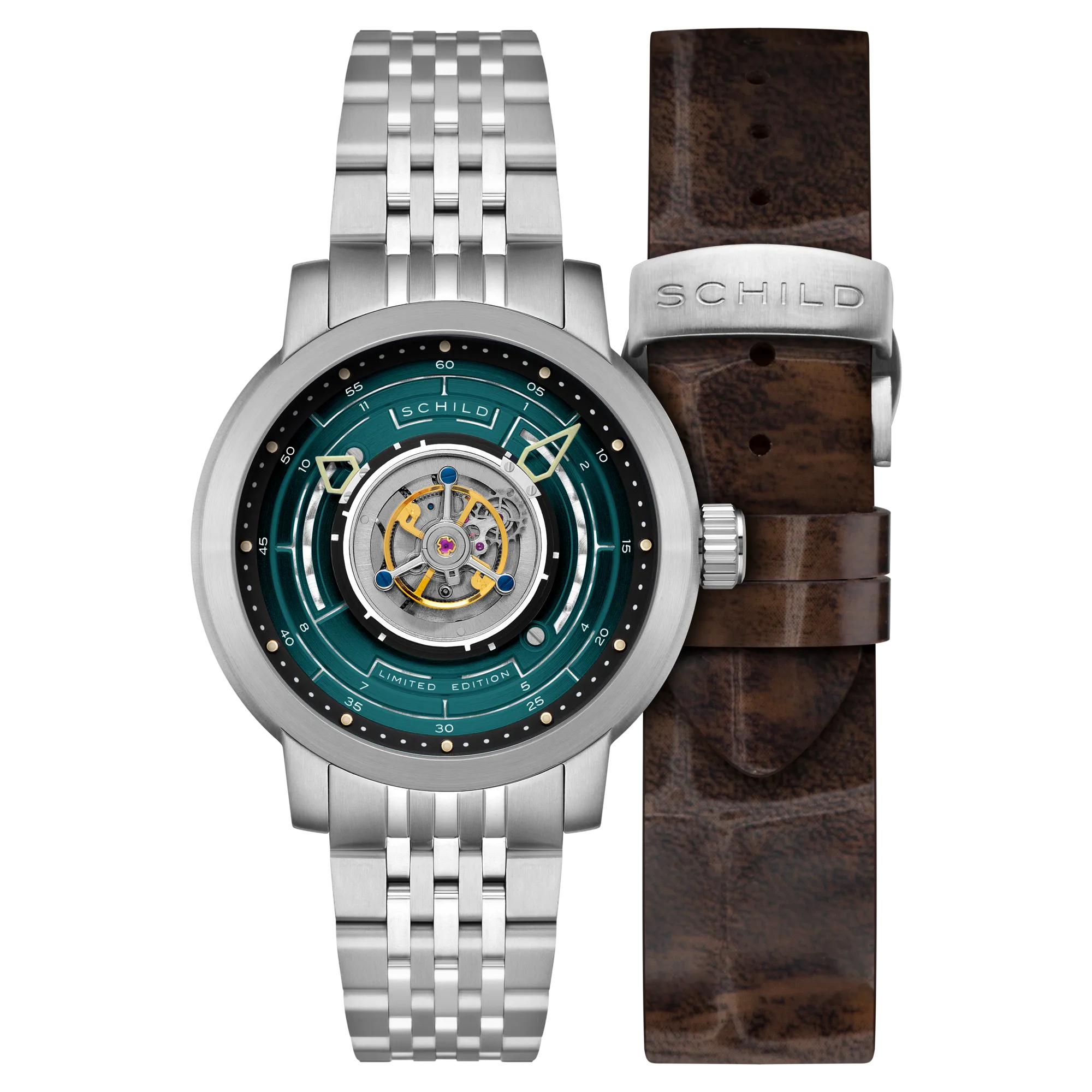 Schild Heinrich Cyclone Tourbillon Limited Edition Sage Green Men's Watch SC-1011-66