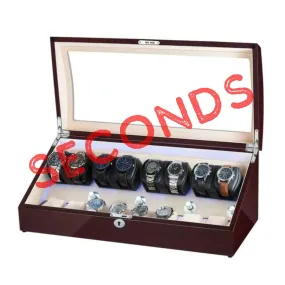 Seconds - Avoca Watch Winder Box for 8   8 Watches in Mahogany