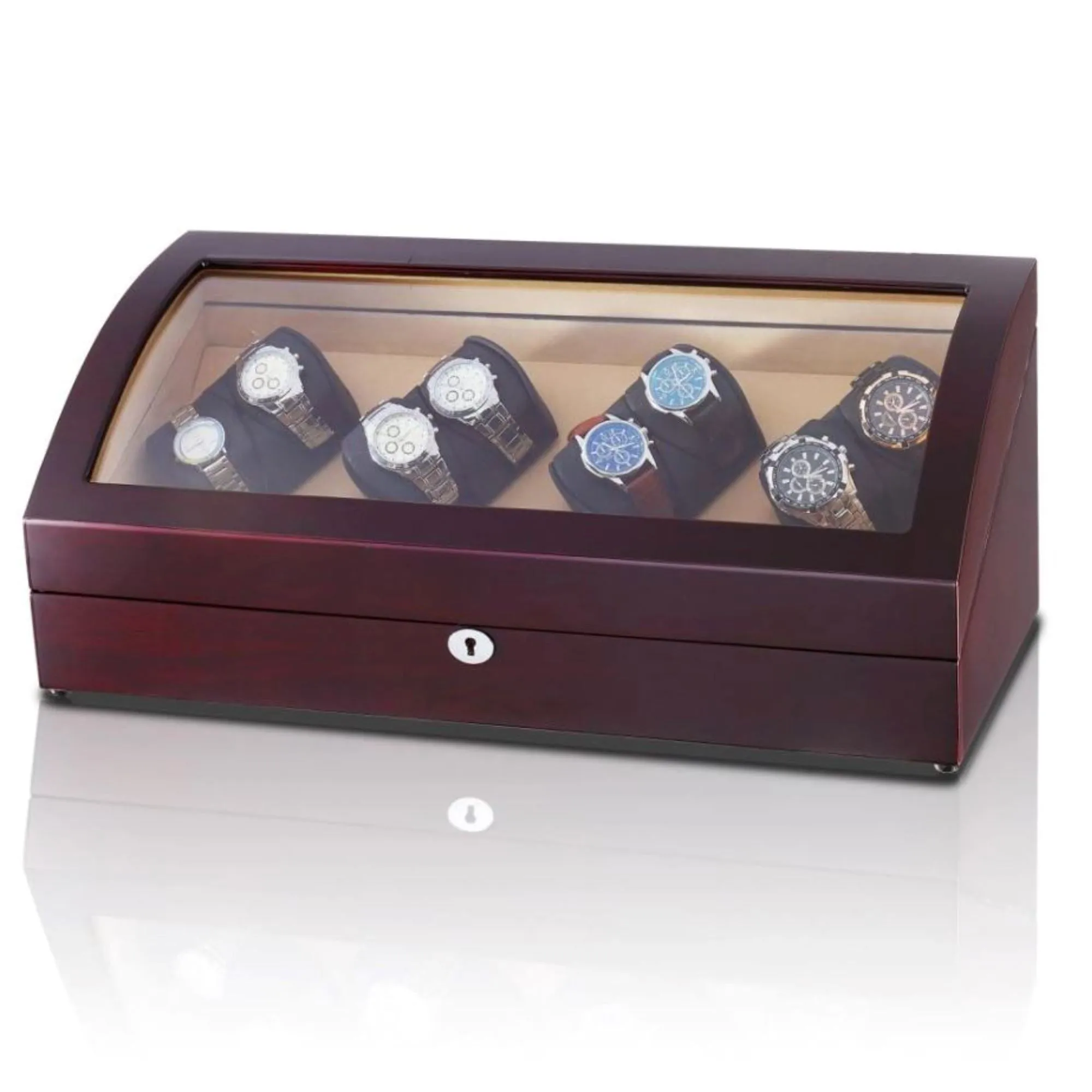 Seconds - Avoca Watch Winder Box for 8   8 Watches in Mahogany
