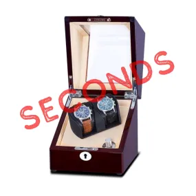 Seconds - Lindeman Mahogany Watch Winder Box for 2 Watches (Single Rotor)