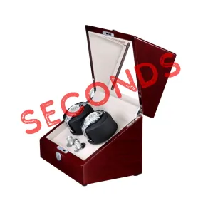 Seconds - Waratah Mahogany Watch Winder Box for 2 Watches (d)
