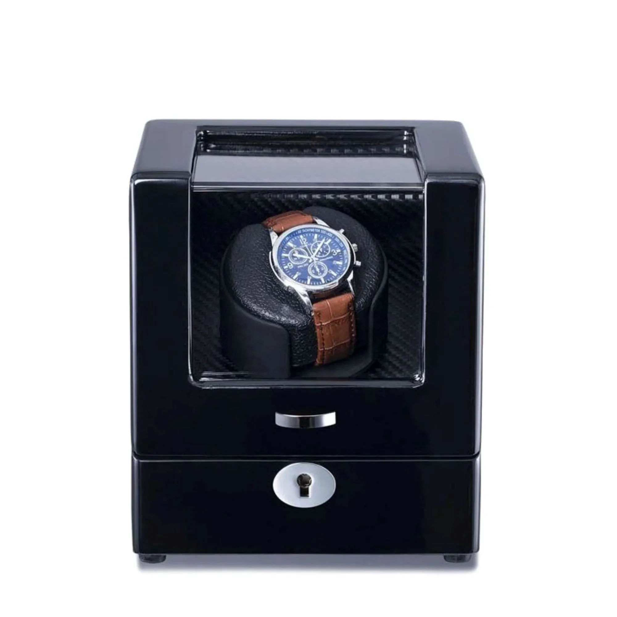 Seconds - Waratah Watch Winder Box for 1 Watch in Black (c)