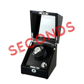 Seconds - Waratah Watch Winder Box for 1 Watch in Black (c)