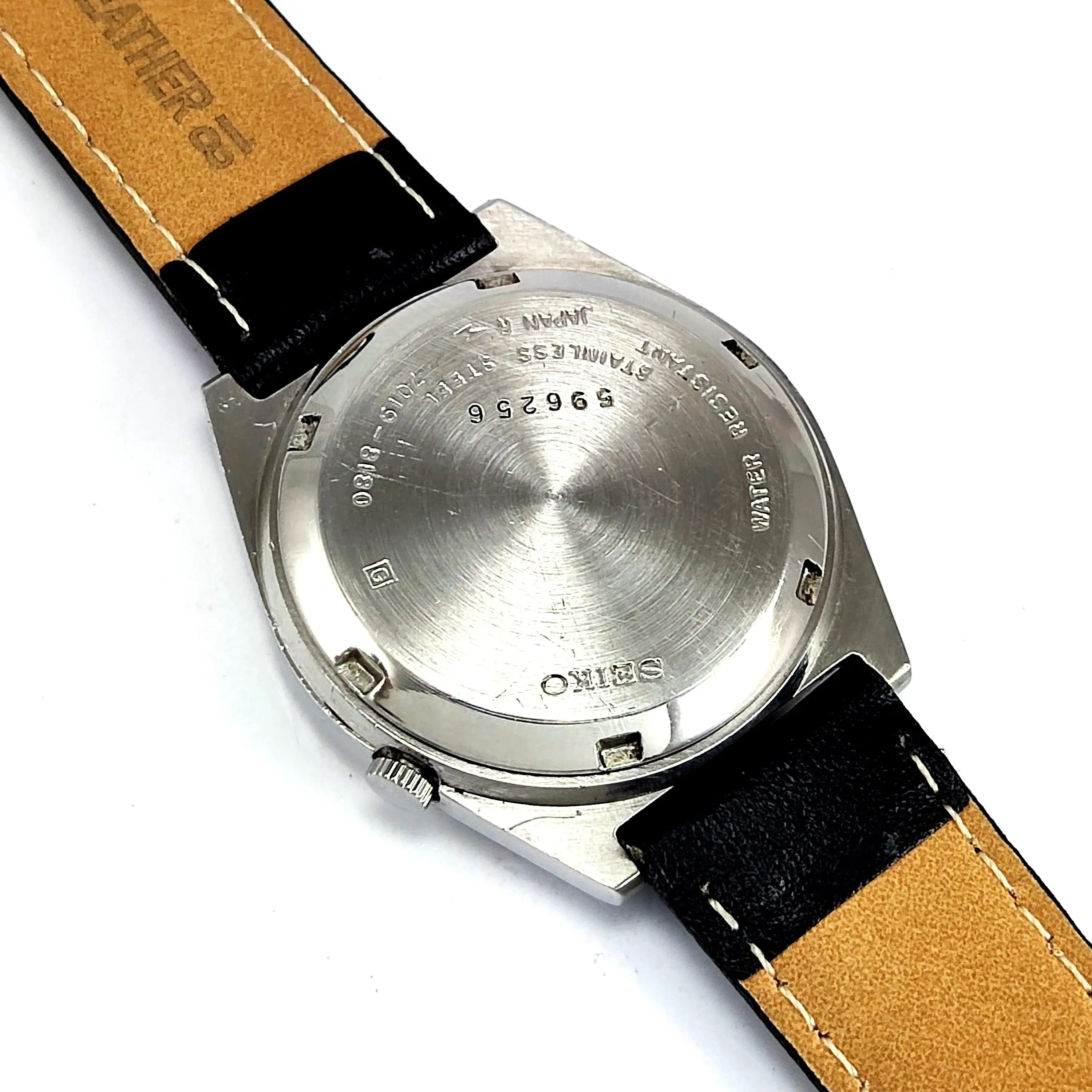 Seiko 5 Mechanical Automatic-7019A Silver Dial 21 Jewels Day Date Men's Wrist Watch