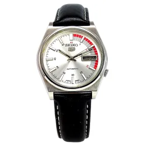 Seiko 5 Mechanical Automatic-7019A Silver Dial 21 Jewels Day Date Men's Wrist Watch