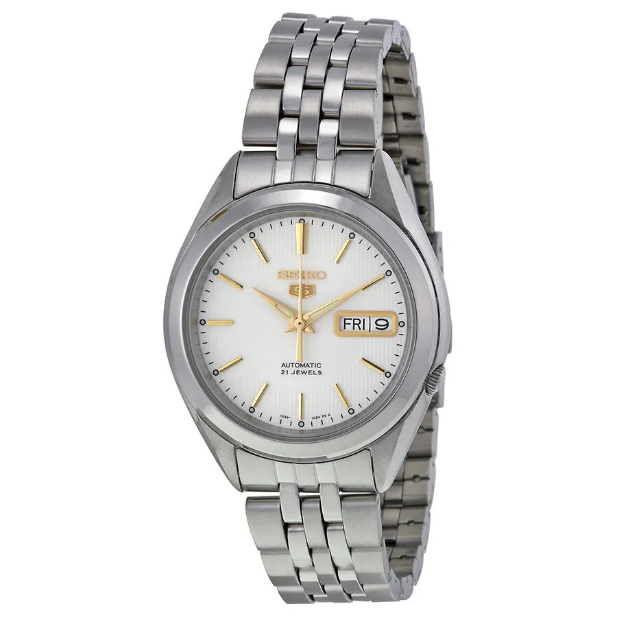 Seiko 5 Silver Dial Stainless Steel Men's Watch SNKL17