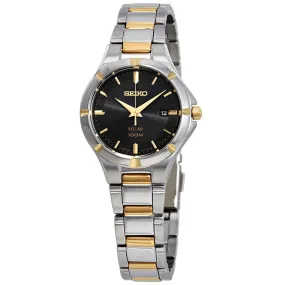 Seiko Core Black Dial Two-tone Ladies Watch SUT316