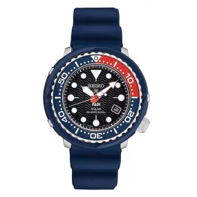 Seiko Mens Prospex Solar Diver  Black Dial Silicone Strap Special Edition Watch - SNE499