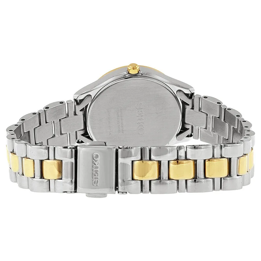 Seiko Solar Mother of Pearl Dial Two-tone Ladies Watch SUT074
