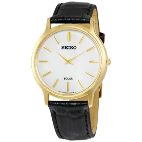 Seiko Solar White Dial Men's Watch SUP872