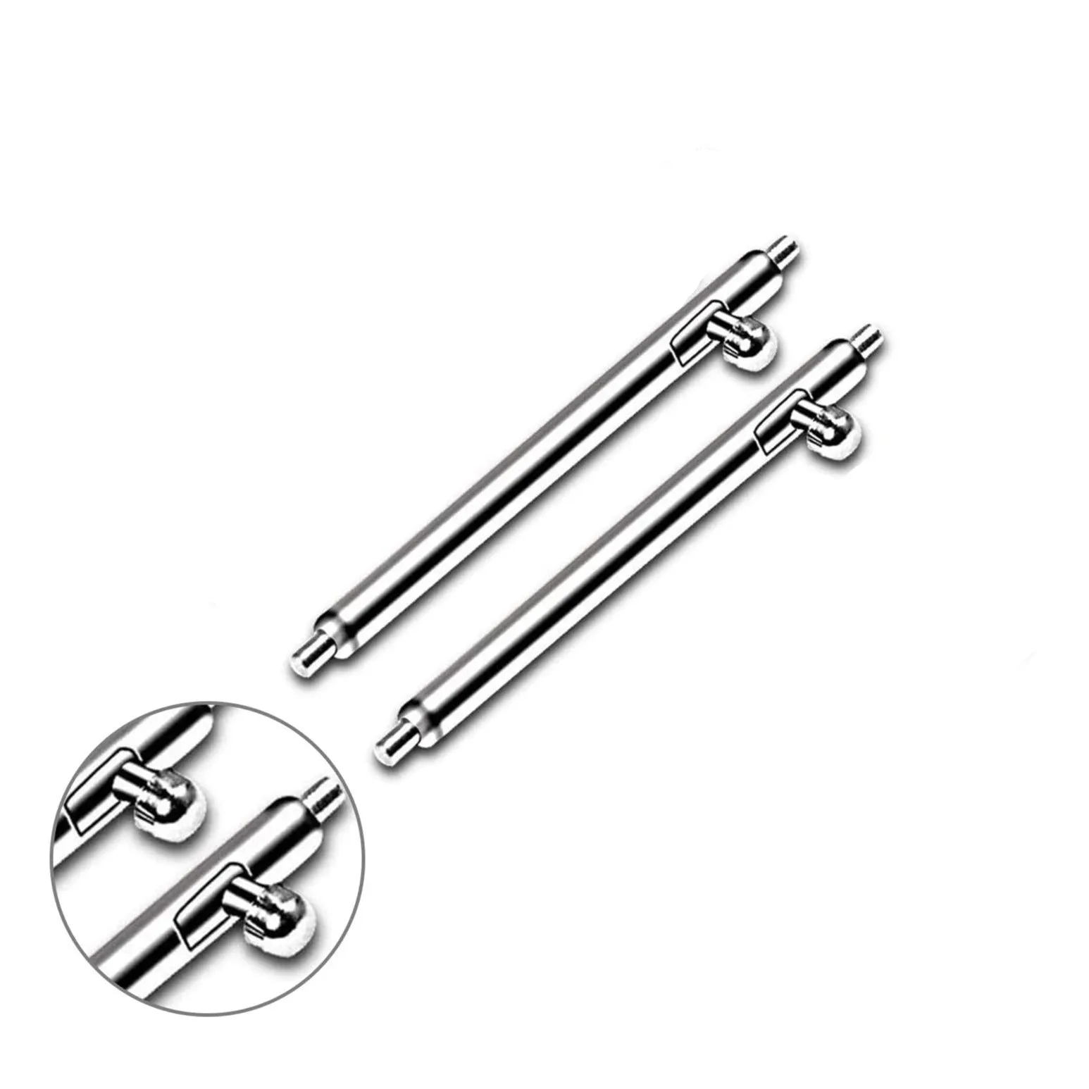 (Set of 2) Smart watch strap adapter spring bar watch pin (20mm bar width) - silver