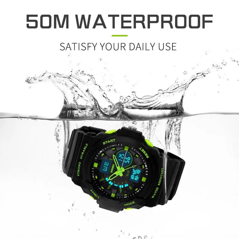 SKMEI Shock Resistant Watches Waterproof Men Women Kids Outdoor Sport Timing Watch Multifunction Children Fashion Wristwatches