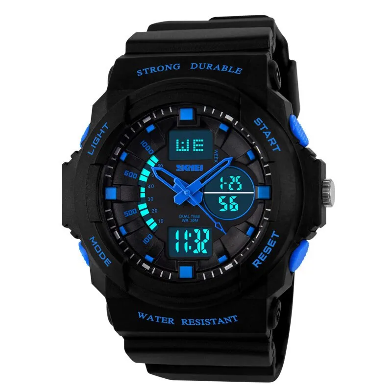 SKMEI Shock Resistant Watches Waterproof Men Women Kids Outdoor Sport Timing Watch Multifunction Children Fashion Wristwatches