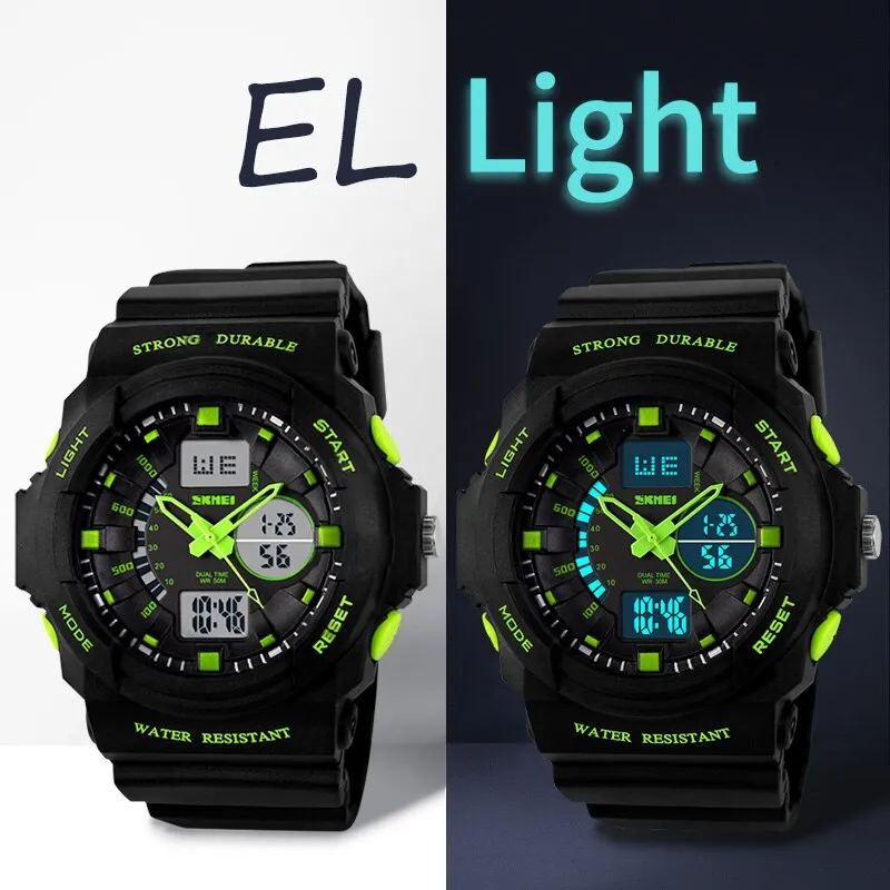 SKMEI Shock Resistant Watches Waterproof Men Women Kids Outdoor Sport Timing Watch Multifunction Children Fashion Wristwatches