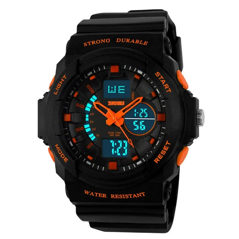SKMEI Shock Resistant Watches Waterproof Men Women Kids Outdoor Sport Timing Watch Multifunction Children Fashion Wristwatches