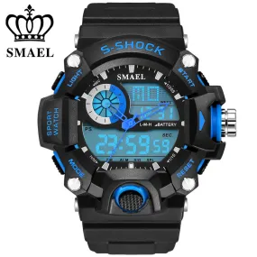 SMAEL Analog LED Digit Sport Watches Men 50M Waterproof S Shock Dual Time Casual Watches Military relogio masculino Gift SMAEL Analog LED Digit Sport Watches Men 50M Waterproof S Shock Dual Time Casual Watches Military relogio masculino Gift