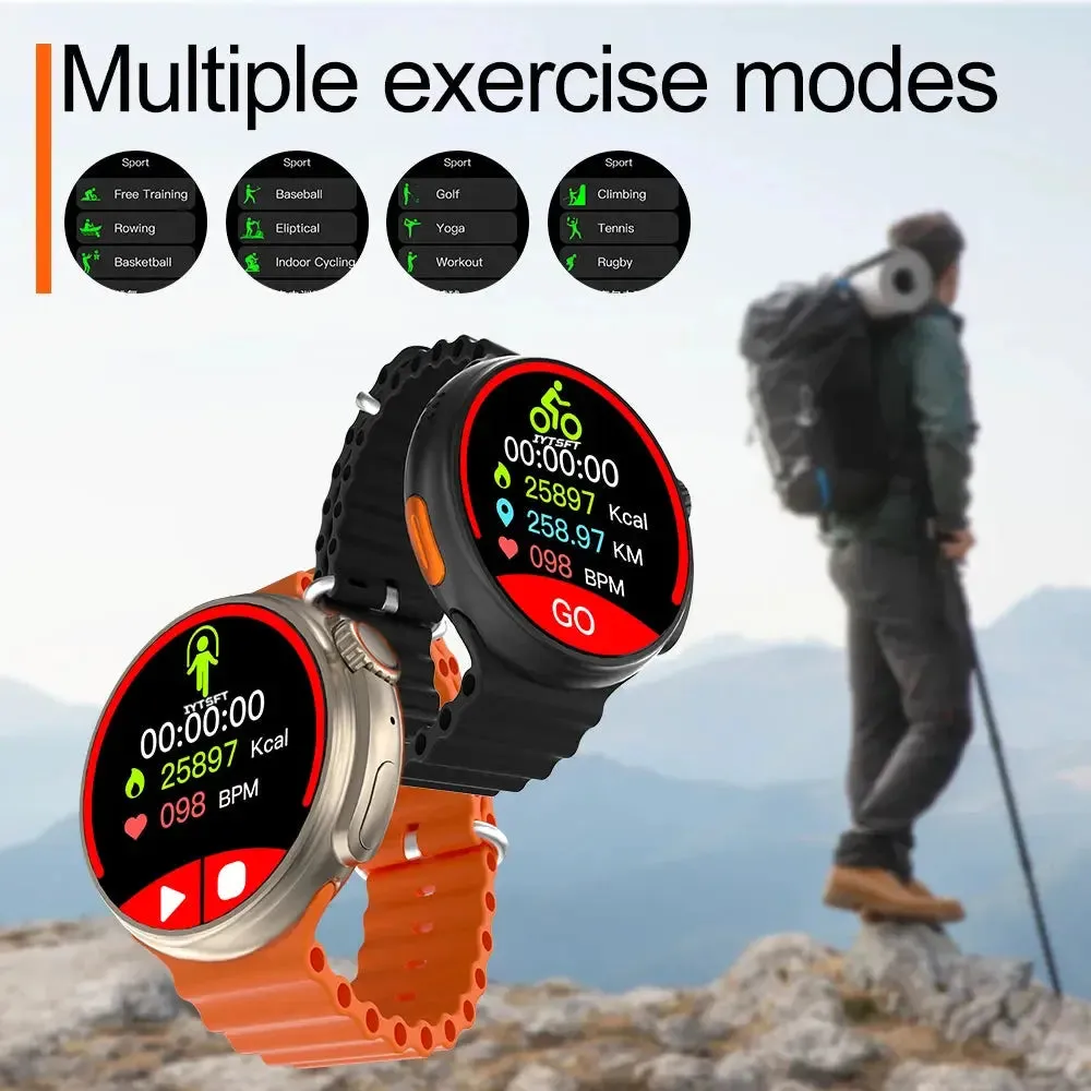 Smart Watch Round Full Touch Screen Bluetooth Call Message Reminder Sports Fitness Tracker for Women Men Android iOS Sport Watch