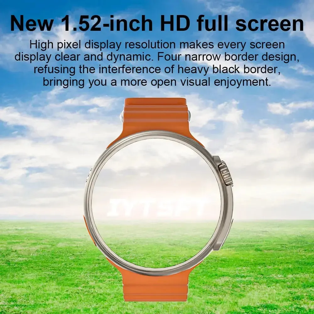 Smart Watch Round Full Touch Screen Bluetooth Call Message Reminder Sports Fitness Tracker for Women Men Android iOS Sport Watch