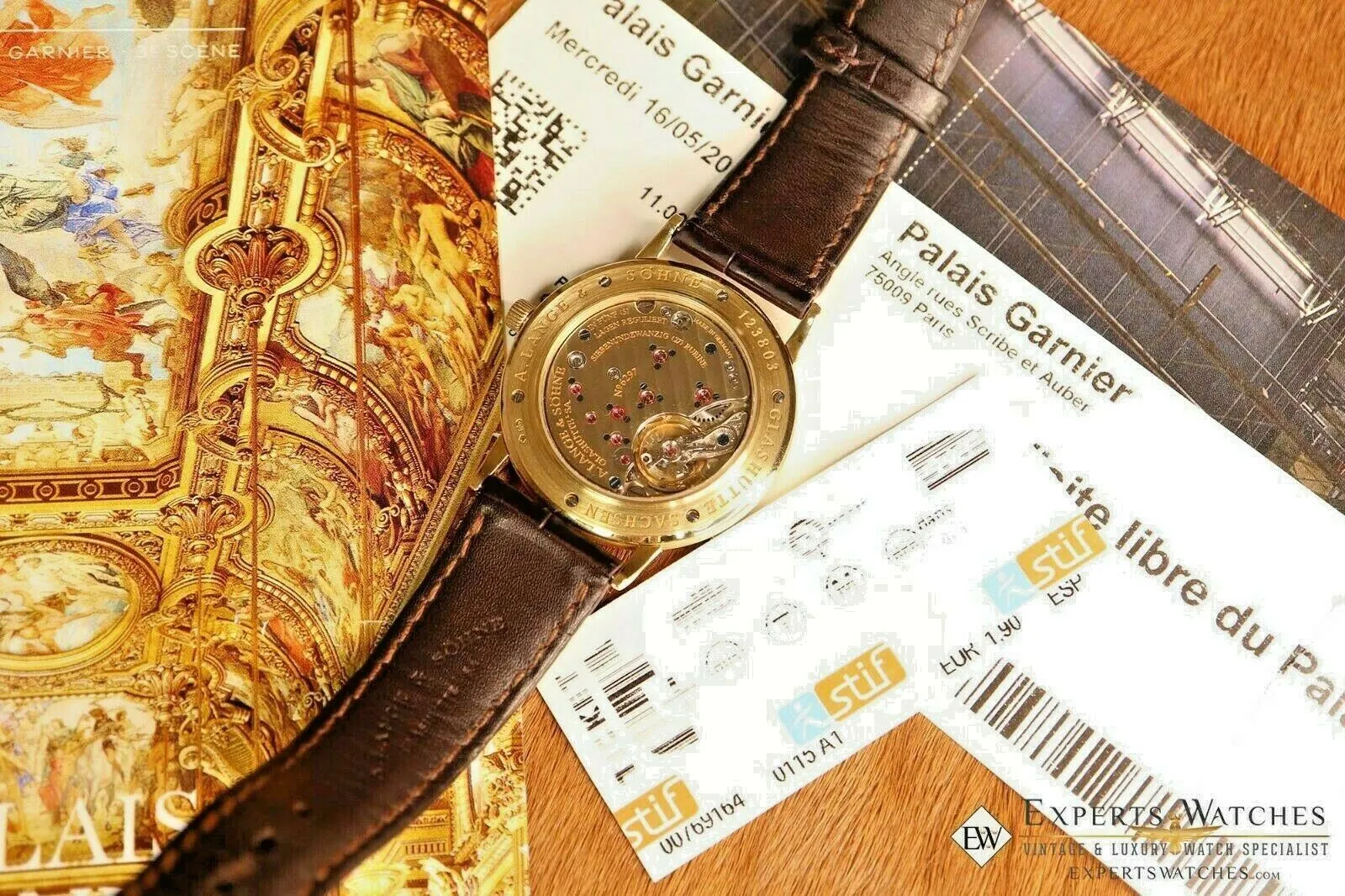 Sold!!! A Lange & Sohne 1815 Up & Down 221.021 36MM Power Reserve 18K Yellow Gold Extras
