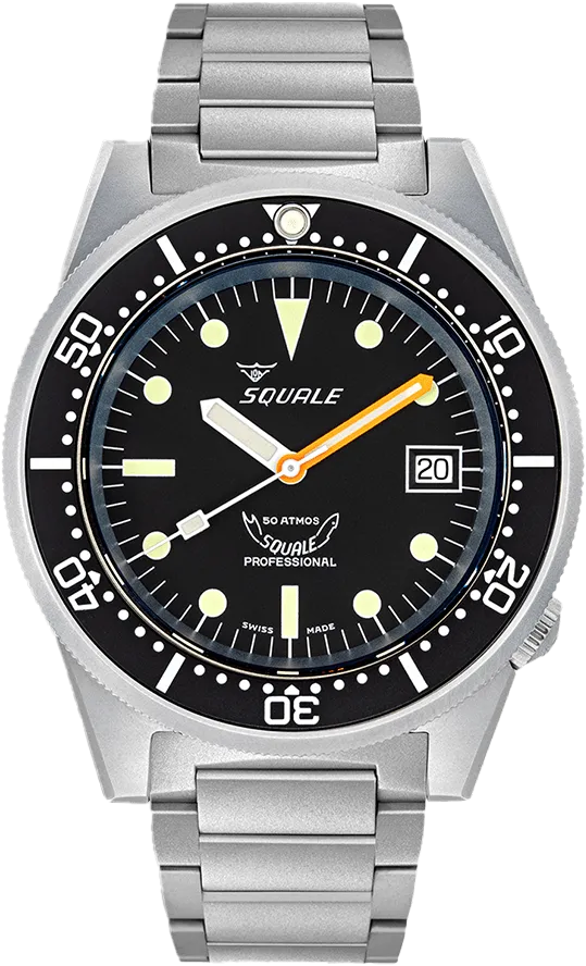 Squale 50 Atmos 1521 Black Blasted Bracelet 1521BKBL.SQ20S