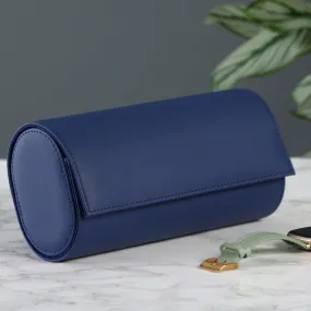 Steel Blue Leather Three Section Watch Case