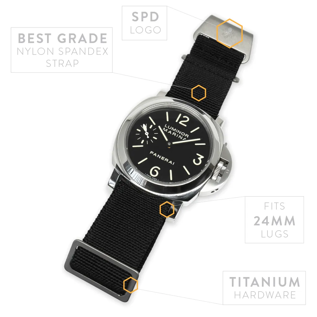 Ti-MNPara Strap 24mm - Black