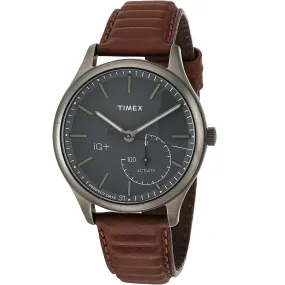 Timex Men's IQ  Move Activity Tracker Leather Strap Smart Watch