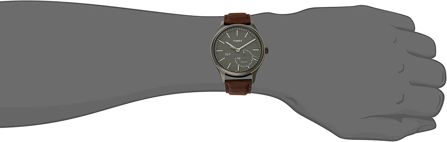 Timex Men's IQ  Move Activity Tracker Leather Strap Smart Watch