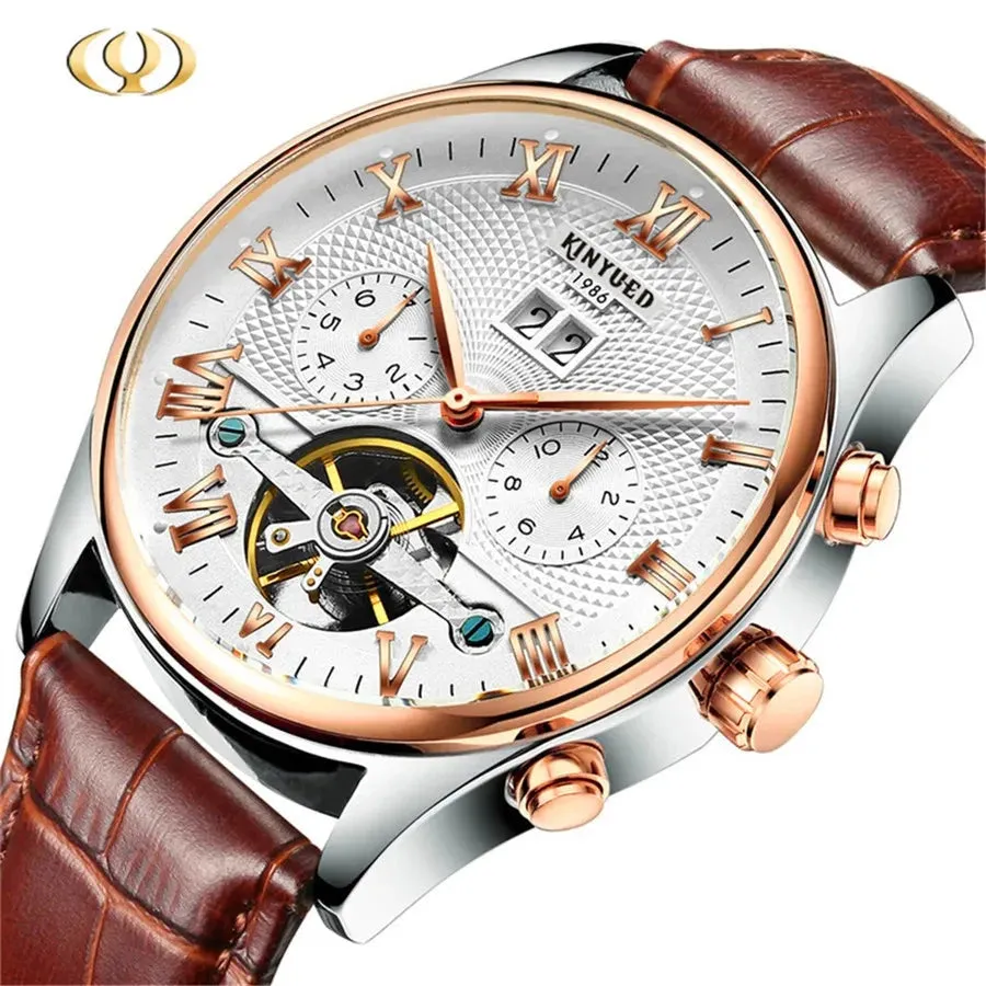 Tourbillon Men Watches Fashion Business Automatic Mechanical