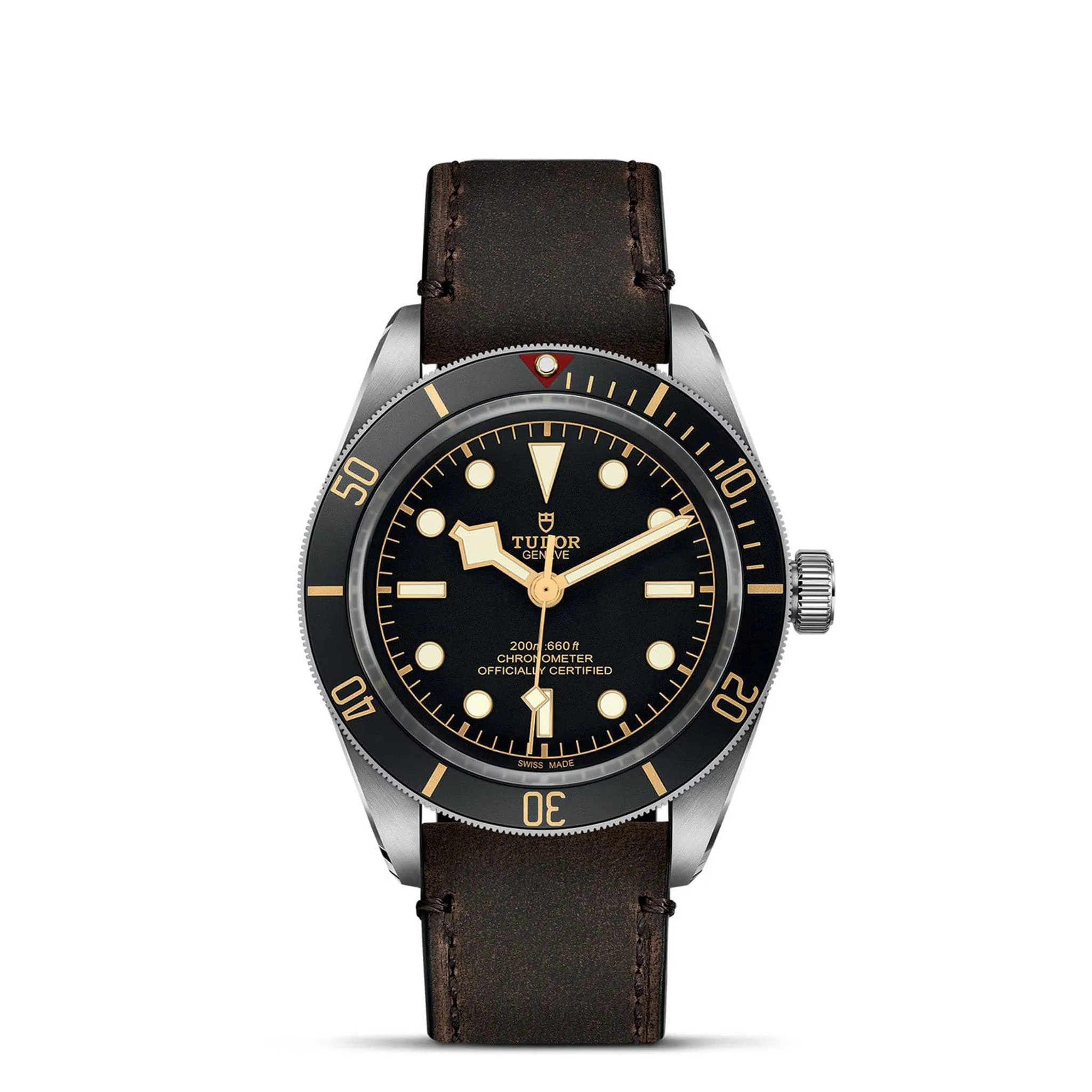 TUDOR 39mm Black Bay 58 Black Dial on Leather - M79030N-0002