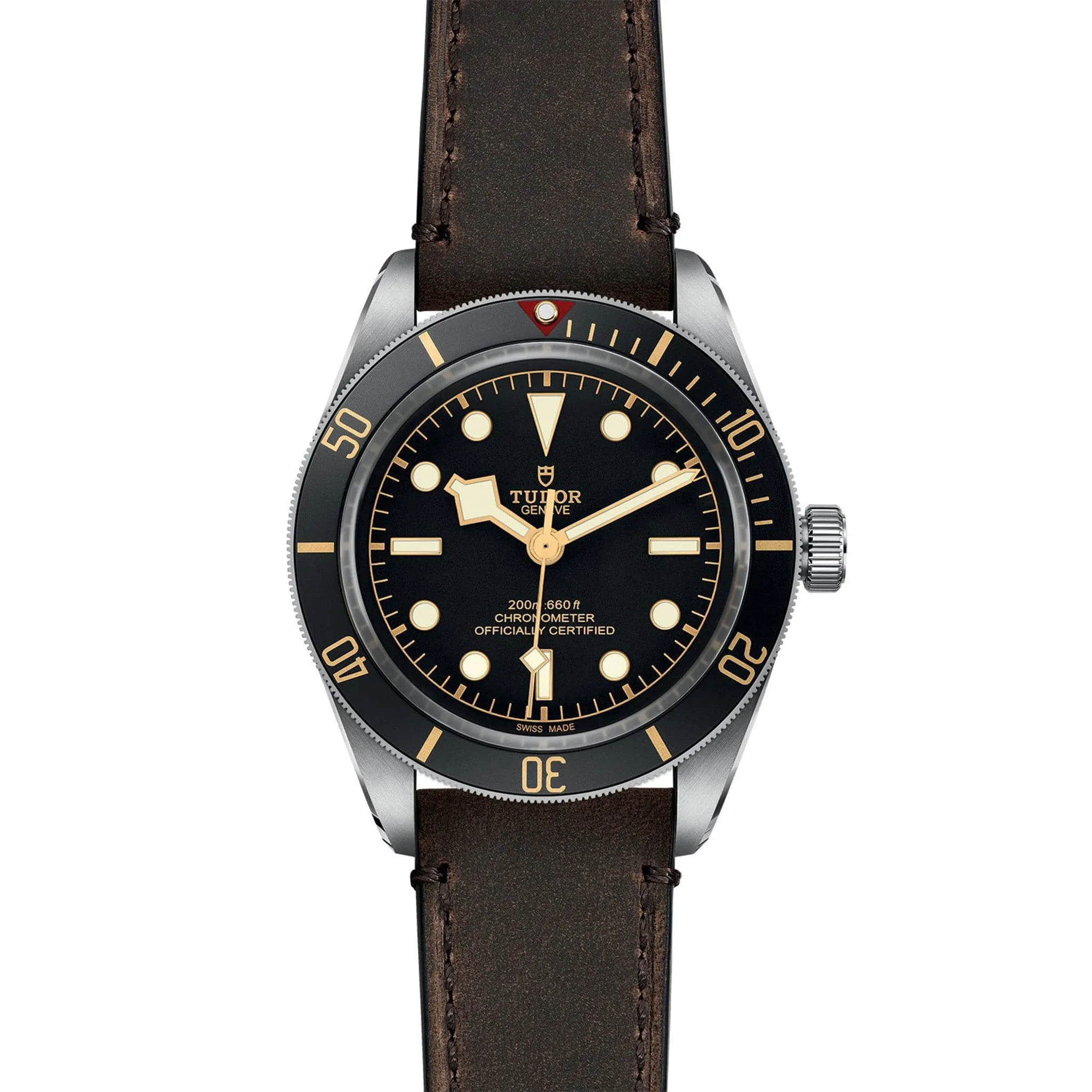 TUDOR 39mm Black Bay 58 Black Dial on Leather - M79030N-0002