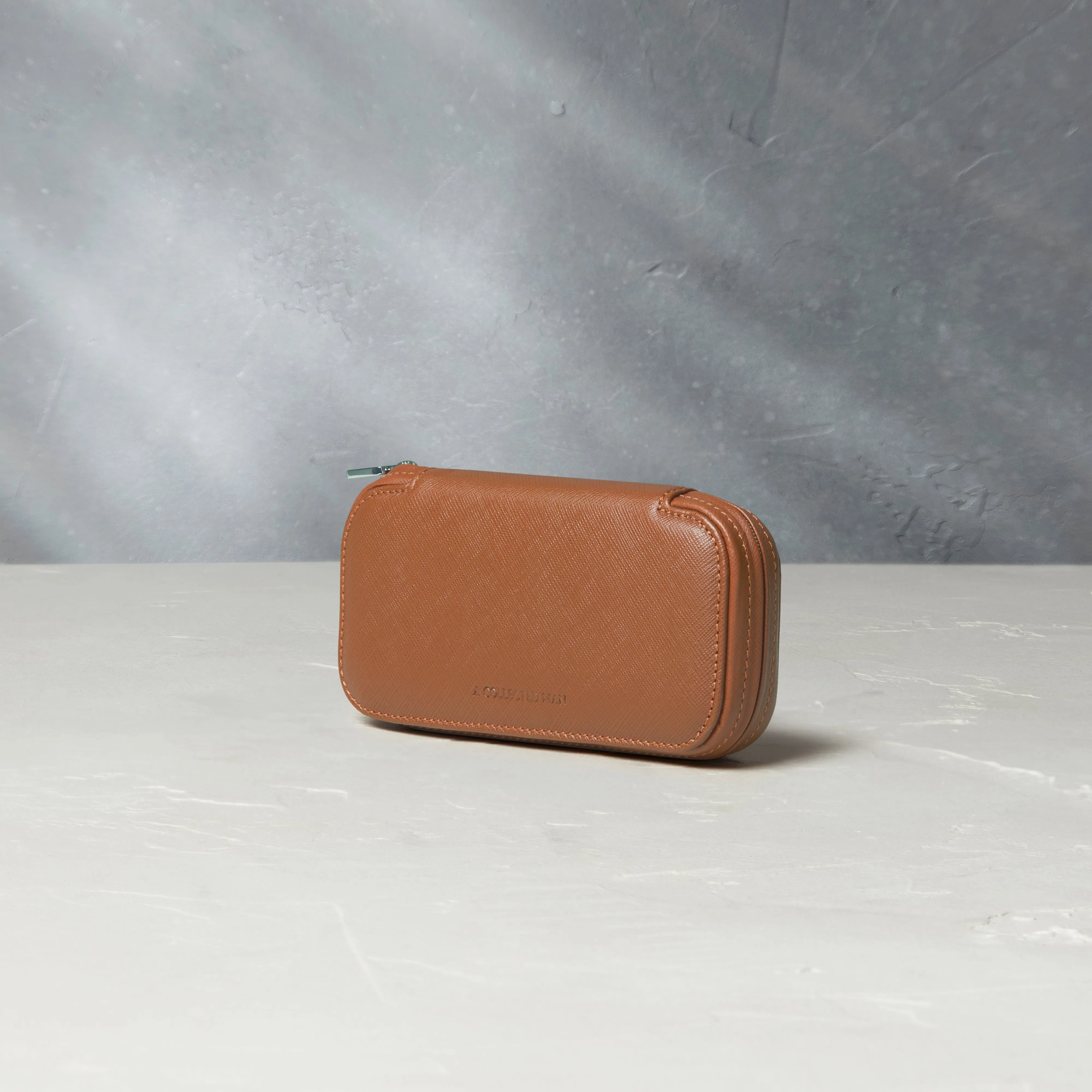 two-watch pouch, saffiano