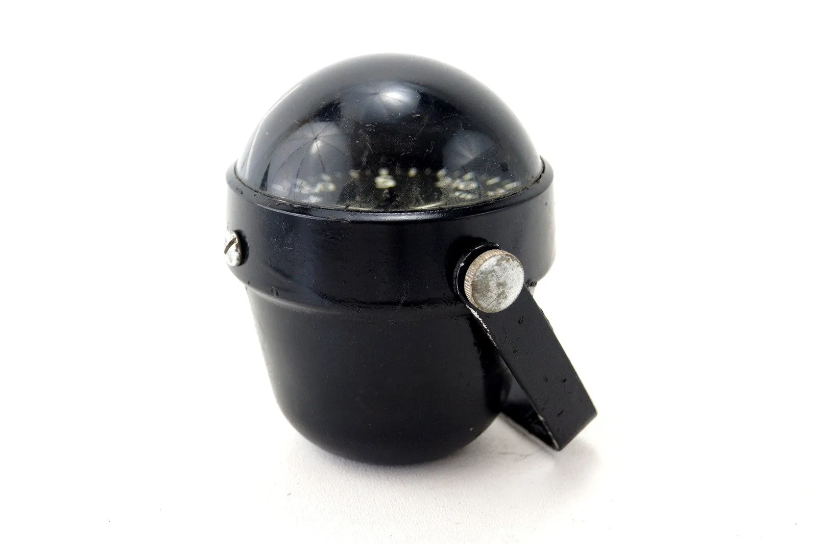 Vintage Marine Compass Liquid Filled in Black Metal Housing by Aqua Meter (c.1950s) N2