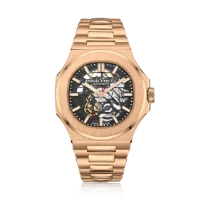 ZEROO M3 THE LYRA SKELETON MECHANICAL AUTOMATICAUTOMATIC WATCH FOR GENTS - ZM003SRBK