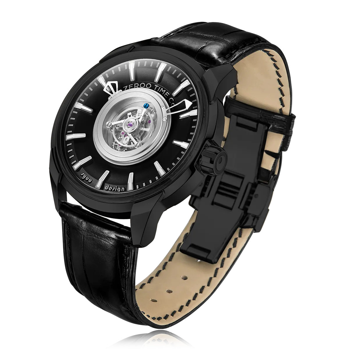 ZEROO T6 THE QUASER CENTER TOURBILLONMANUAL TOURBILLON WATCH FOR GENTS - ZT006BBK