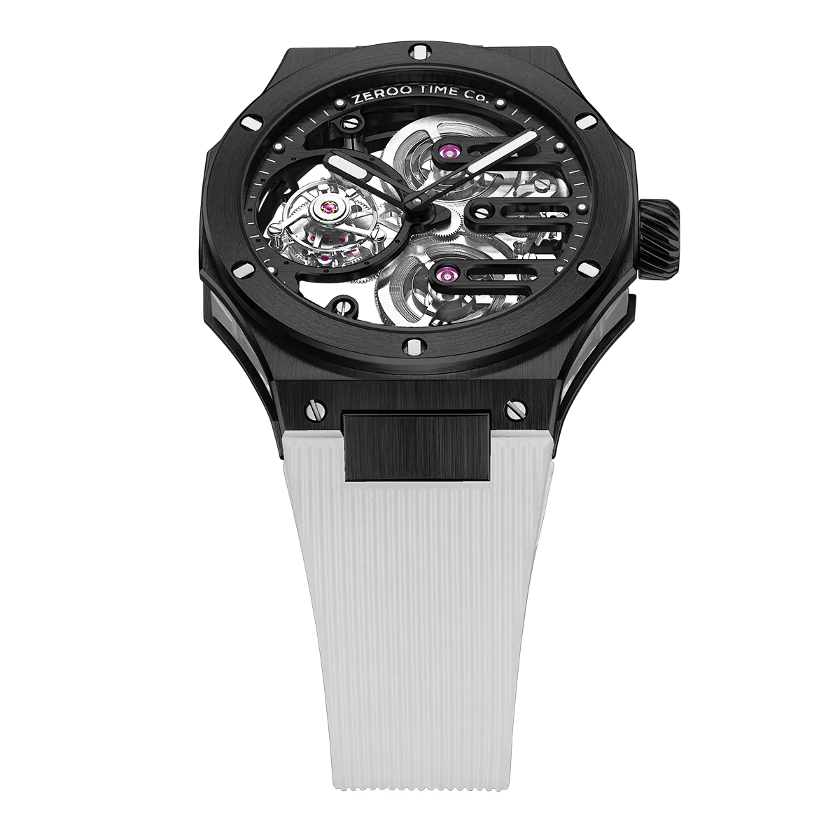 ZEROO T8 THE ORION FULL SKELETON TOURBILLONMANUAL TOURBILLON WATCH FOR GENTS - ZT008BBW