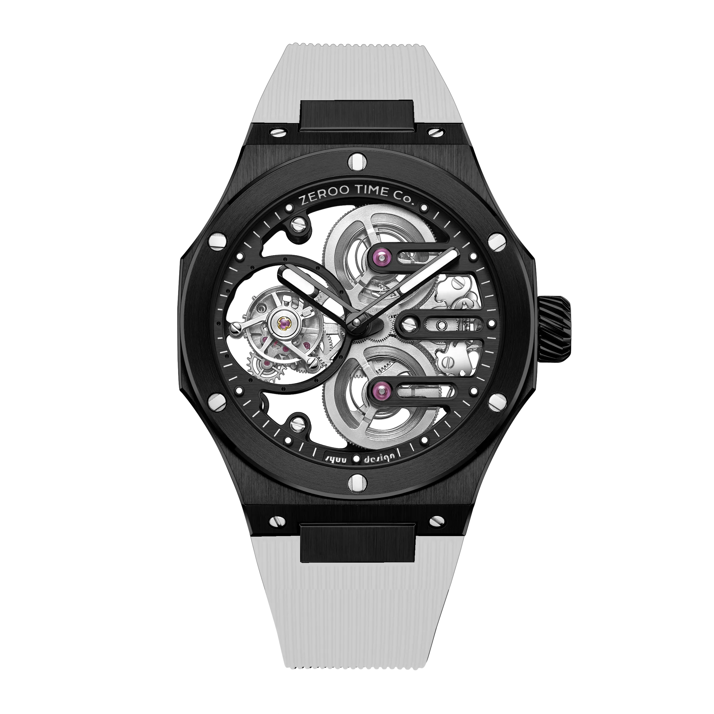 ZEROO T8 THE ORION FULL SKELETON TOURBILLONMANUAL TOURBILLON WATCH FOR GENTS - ZT008BBW