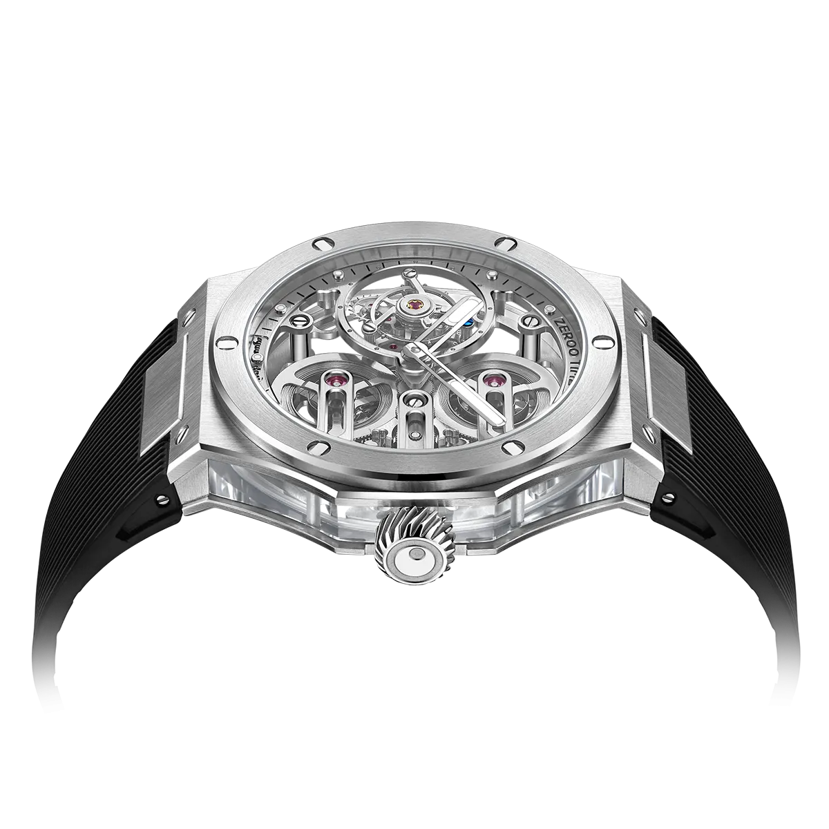 ZEROO T8 THE ORION FULL SKELETON TOURBILLONMANUAL TOURBILLON WATCH FOR GENTS - ZT008SWB