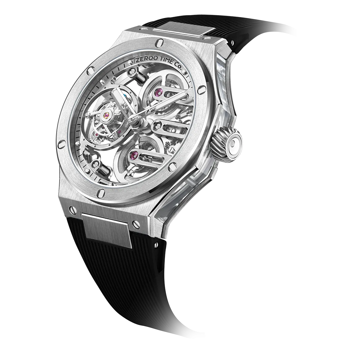 ZEROO T8 THE ORION FULL SKELETON TOURBILLONMANUAL TOURBILLON WATCH FOR GENTS - ZT008SWB